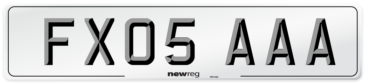 FX05 AAA Number Plate from New Reg